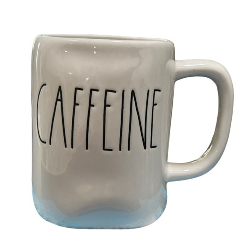 Rae Dunn Caffeine Ceramic Mug Artisan Collection By Magenta Coffee Tea Cup 4.75”